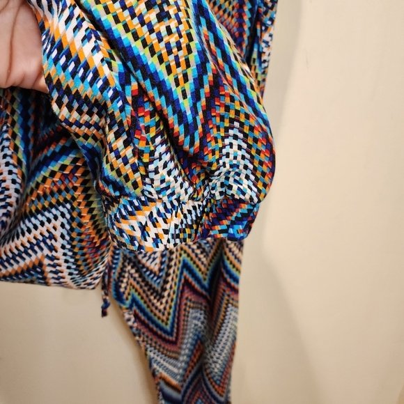 Dots Multicolor Zigzag Print Yogers Pants Size L - Picture 9 of 12